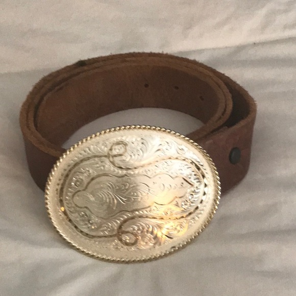 Montana Silversmith Buckle & Belt 18K detail - Picture 1 of 5